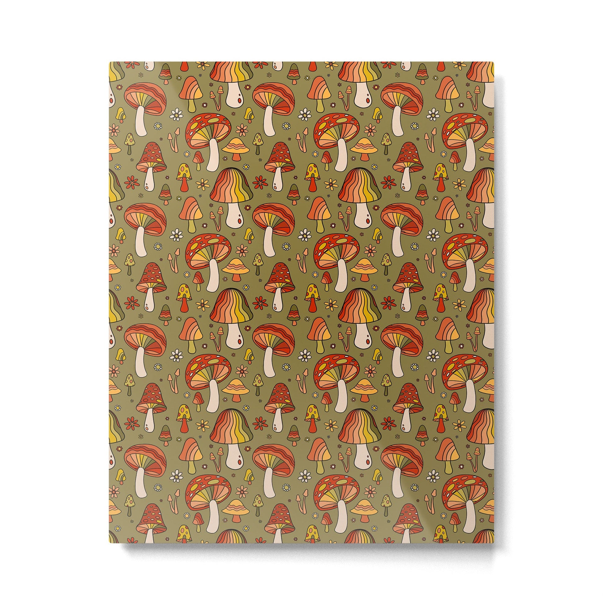 Mushroom Print Metal Print | TeksDecor