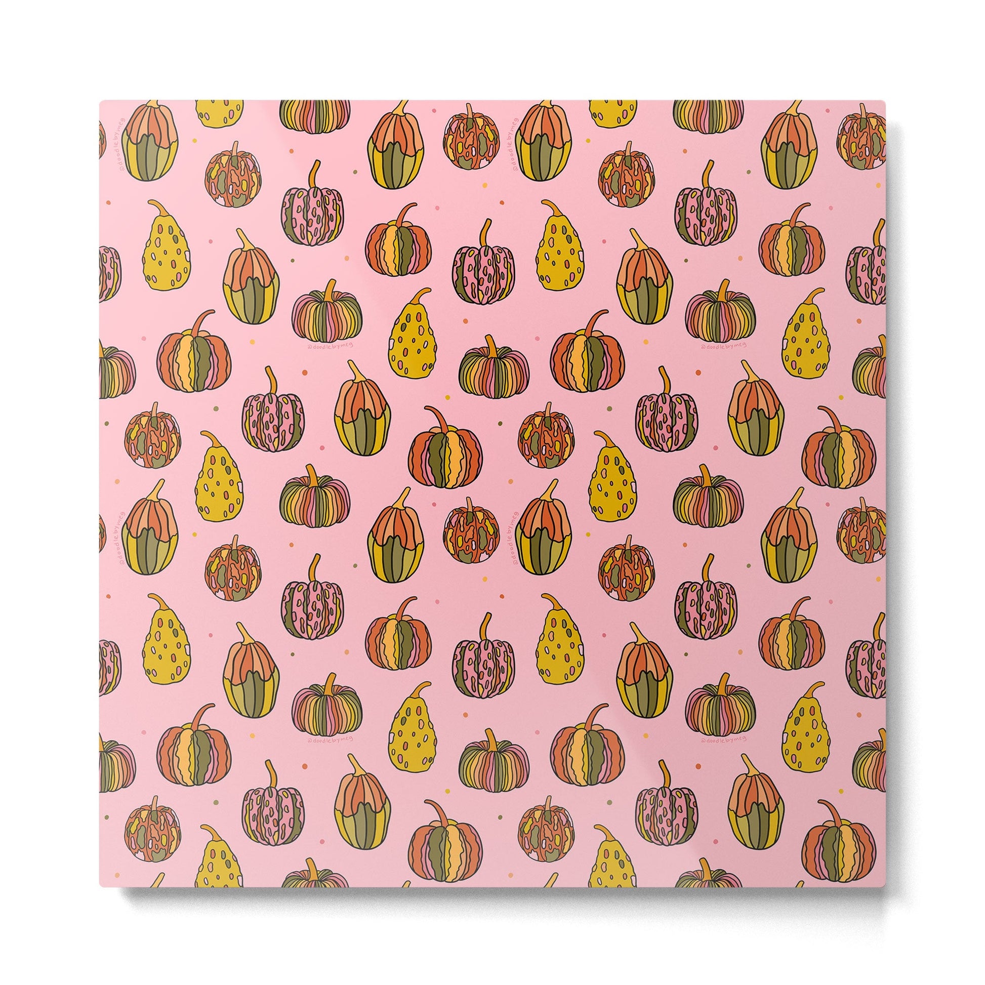 Oh My Gourd Print Metal Print | TeksDecor