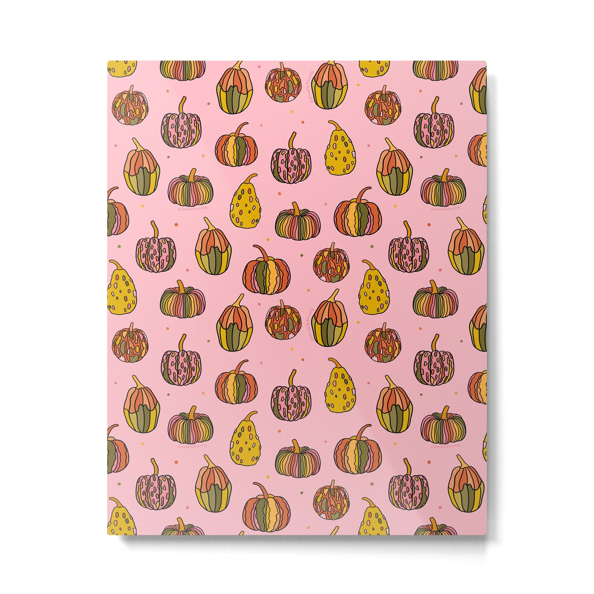 Oh My Gourd Print Metal Print | TeksDecor