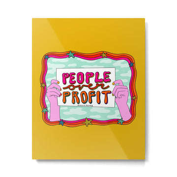People Over Profit Metal Print | TeksDecor