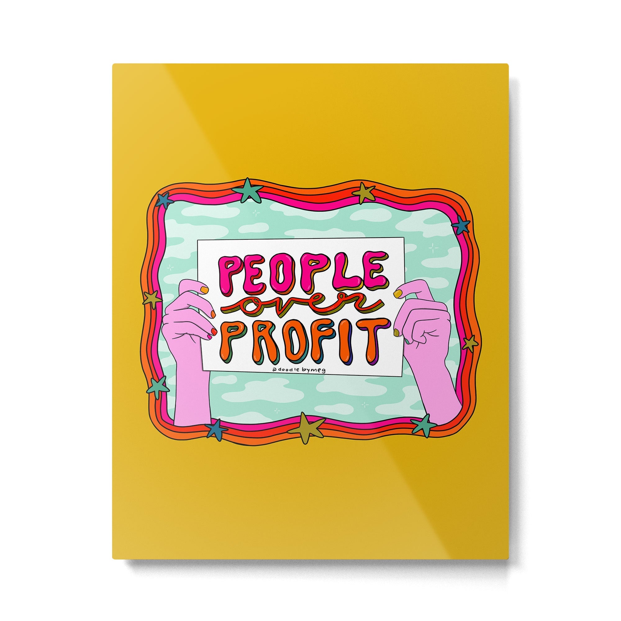 People Over Profit Metal Print | TeksDecor