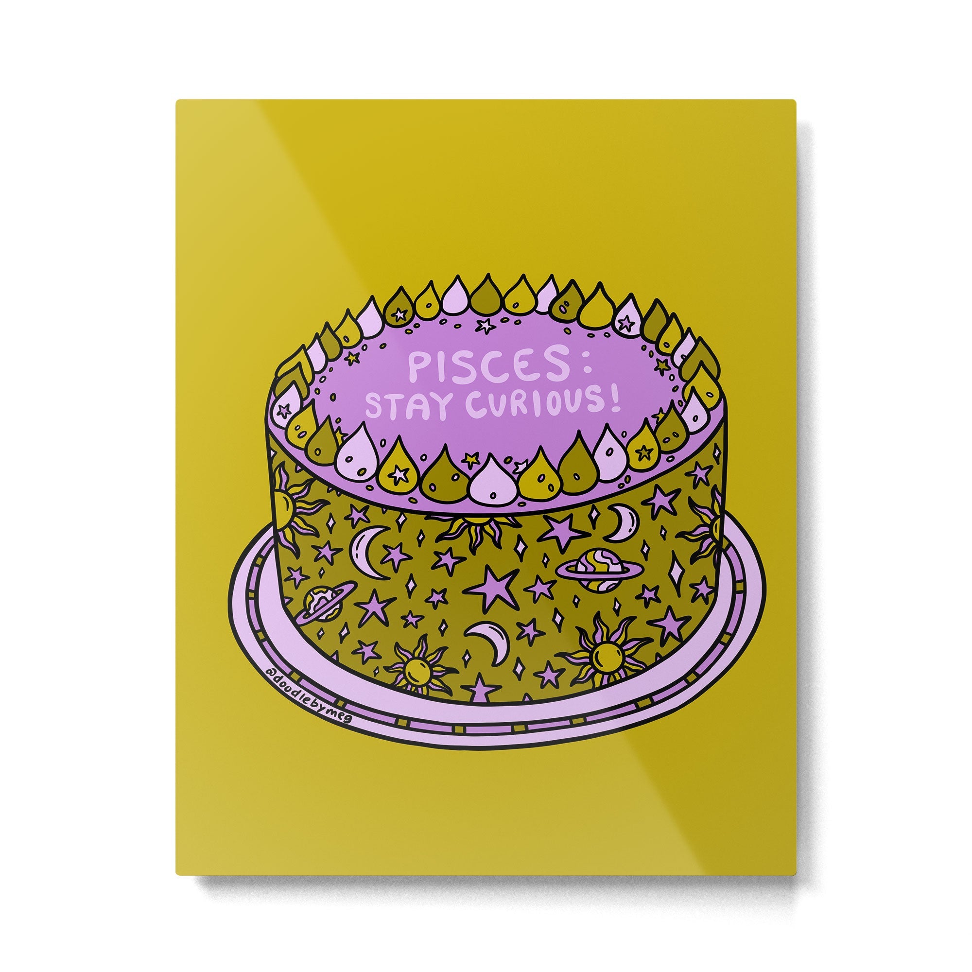 Pisces Cake Metal Print | TeksDecor