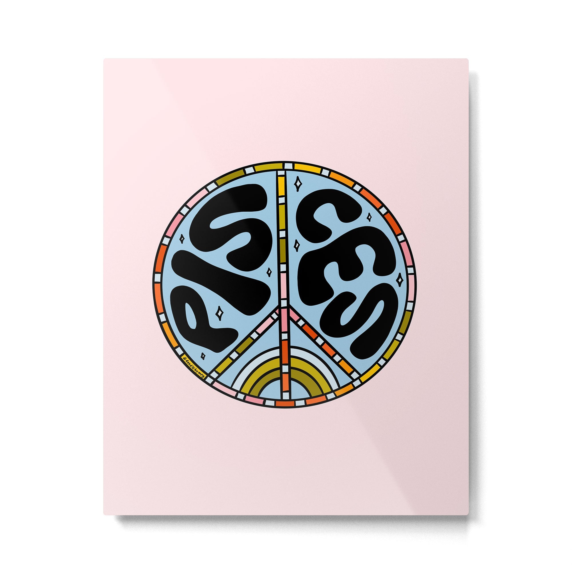 Pisces Peace Sign Metal Print | TeksDecor