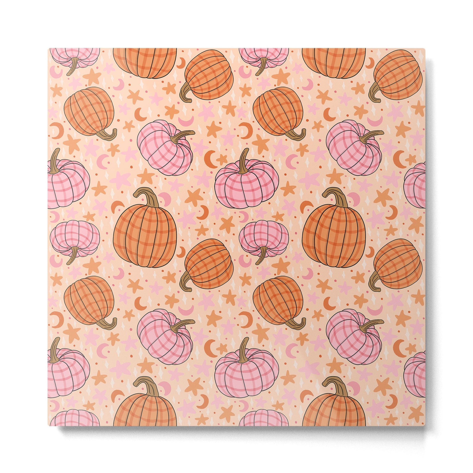 Pumpkin Print Metal Print | TeksDecor