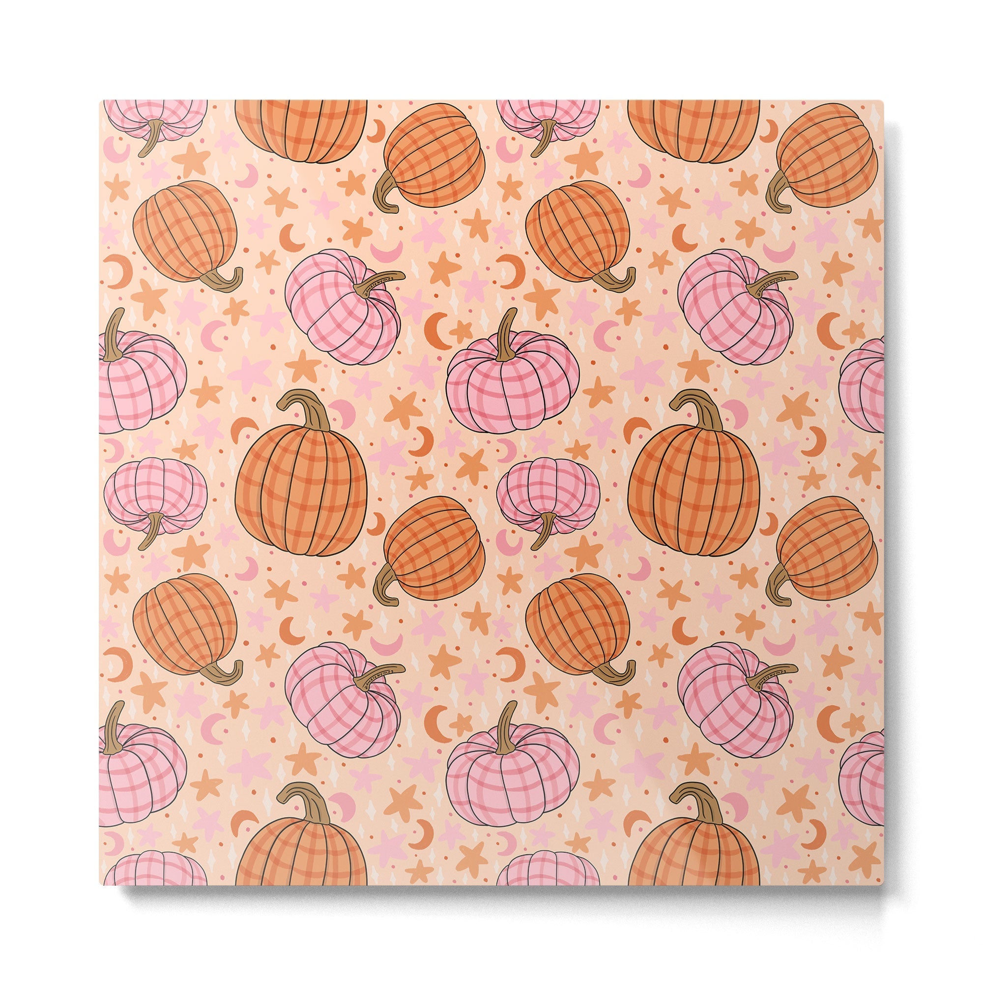Pumpkin Print Metal Print | TeksDecor