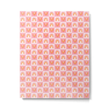 Rainbow Checkered Print Metal Print | TeksDecor