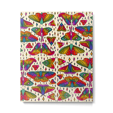 Rainbow Moth Print Metal Print | TeksDecor