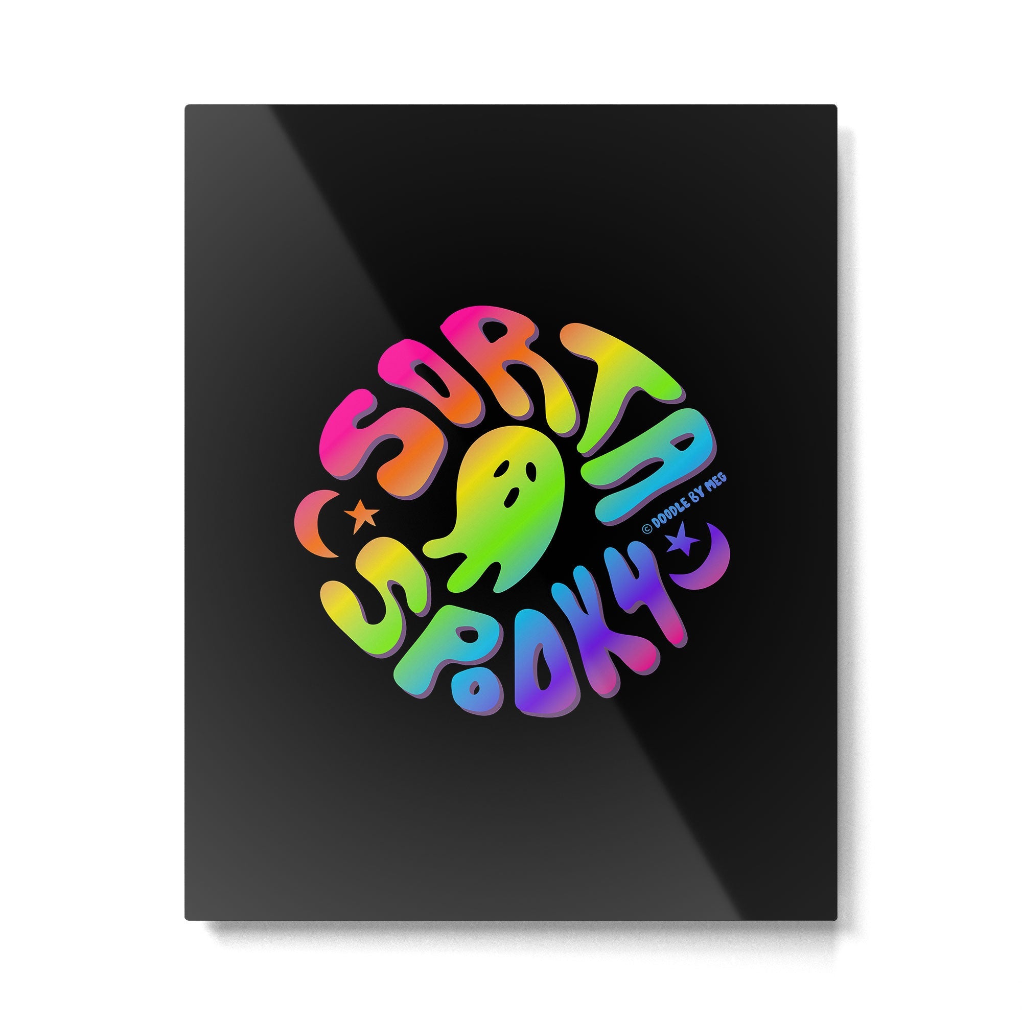 Rainbow Sorta Spooky ?  Metal Print | TeksDecor