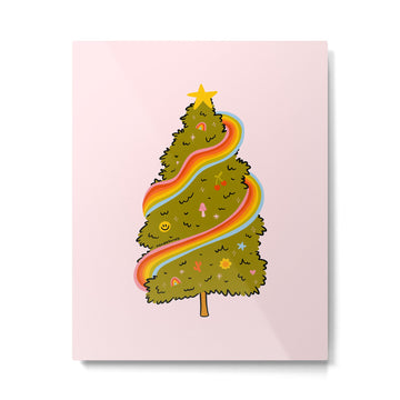 Rainbow Tree Metal Print | TeksDecor