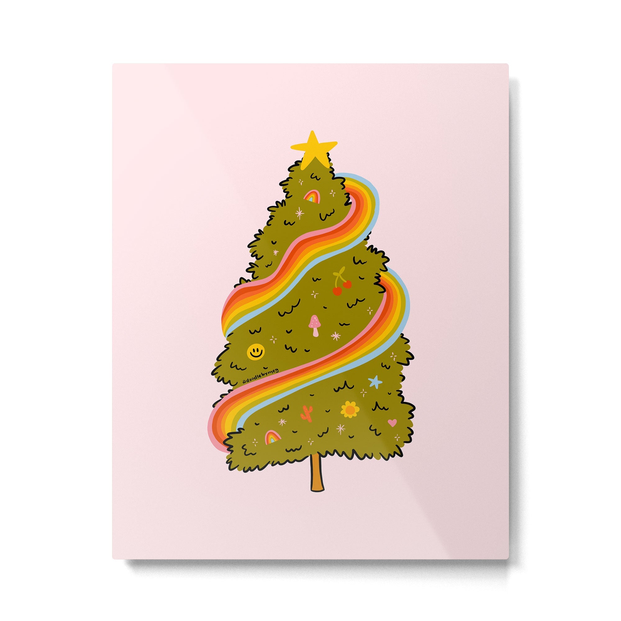 Rainbow Tree Metal Print | TeksDecor