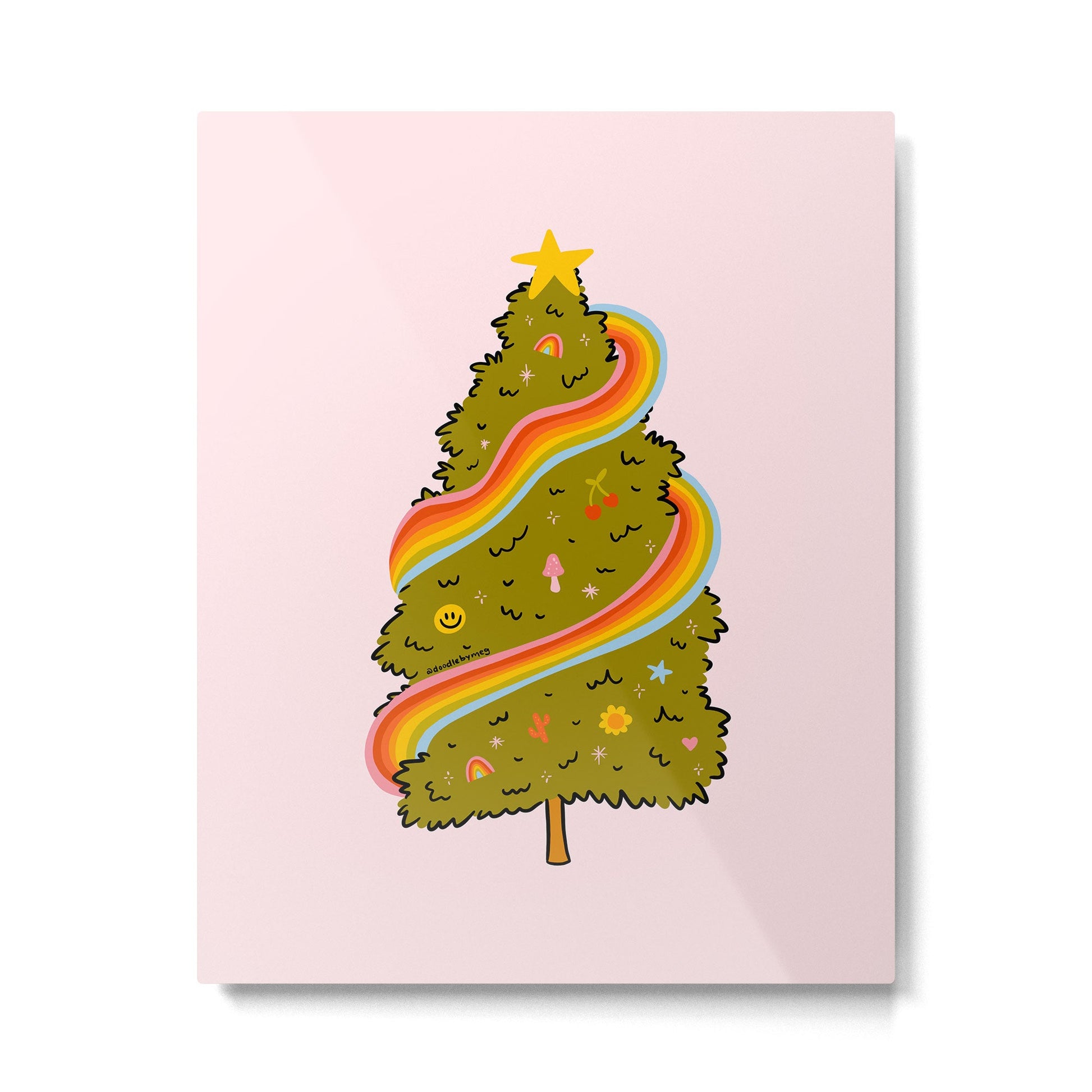 Rainbow Tree Metal Print | TeksDecor