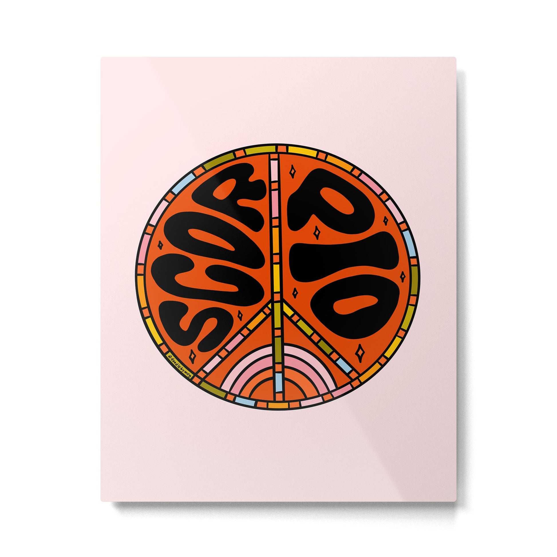 Scorpio Peace Sign Metal Print | TeksDecor