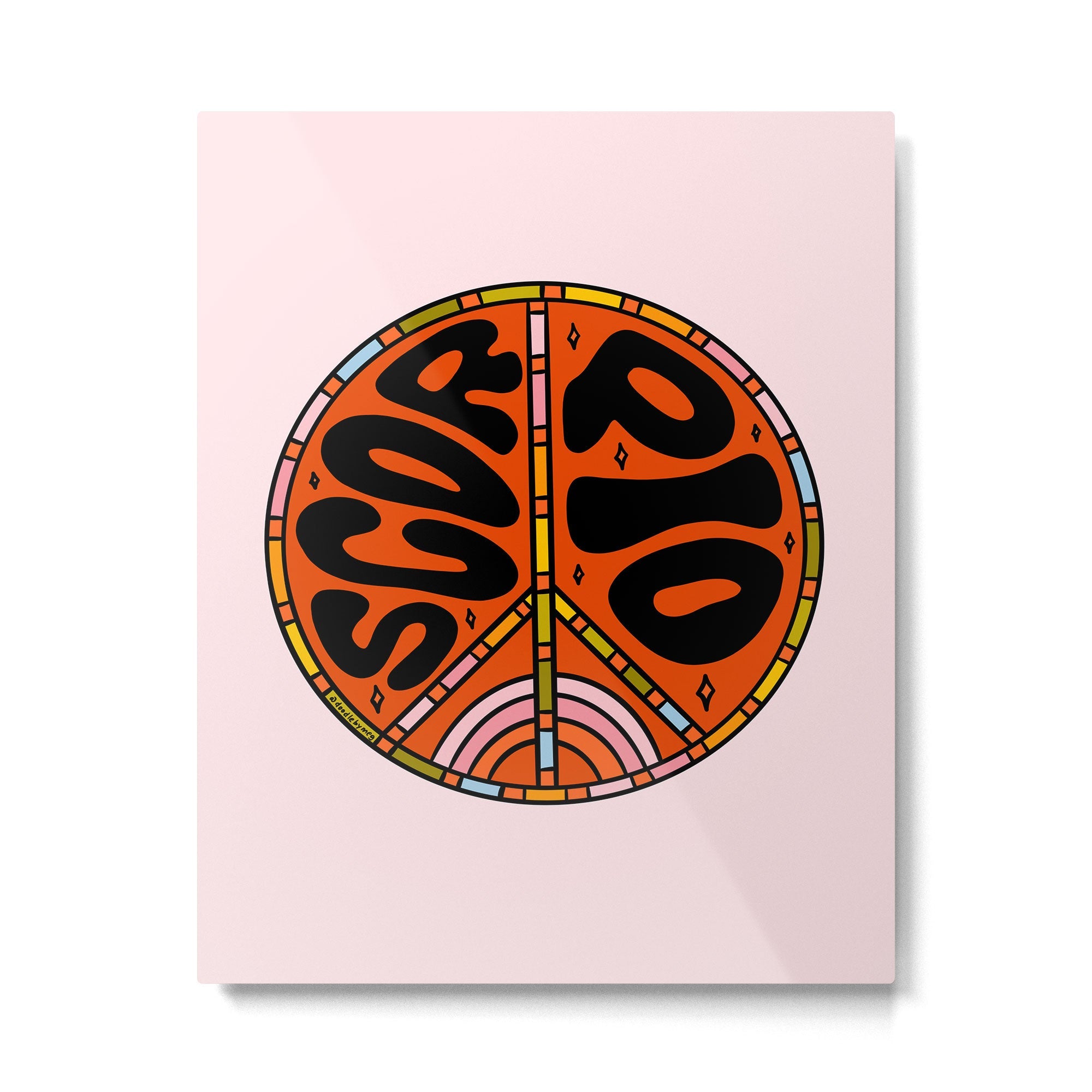 Scorpio Peace Sign Metal Print | TeksDecor
