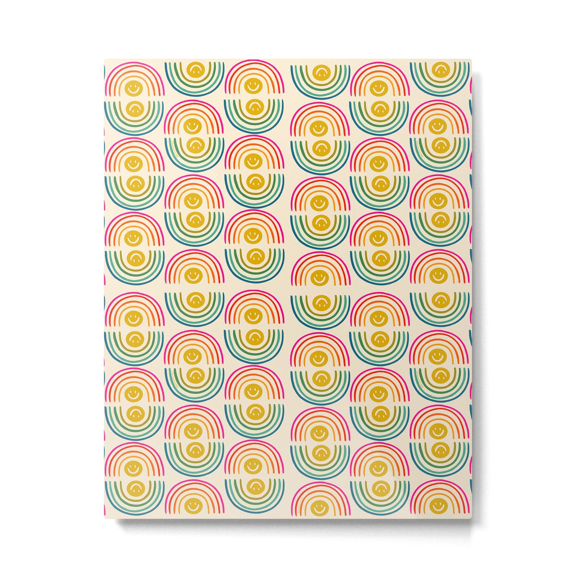 Smiley Rainbow Print Metal Print | TeksDecor