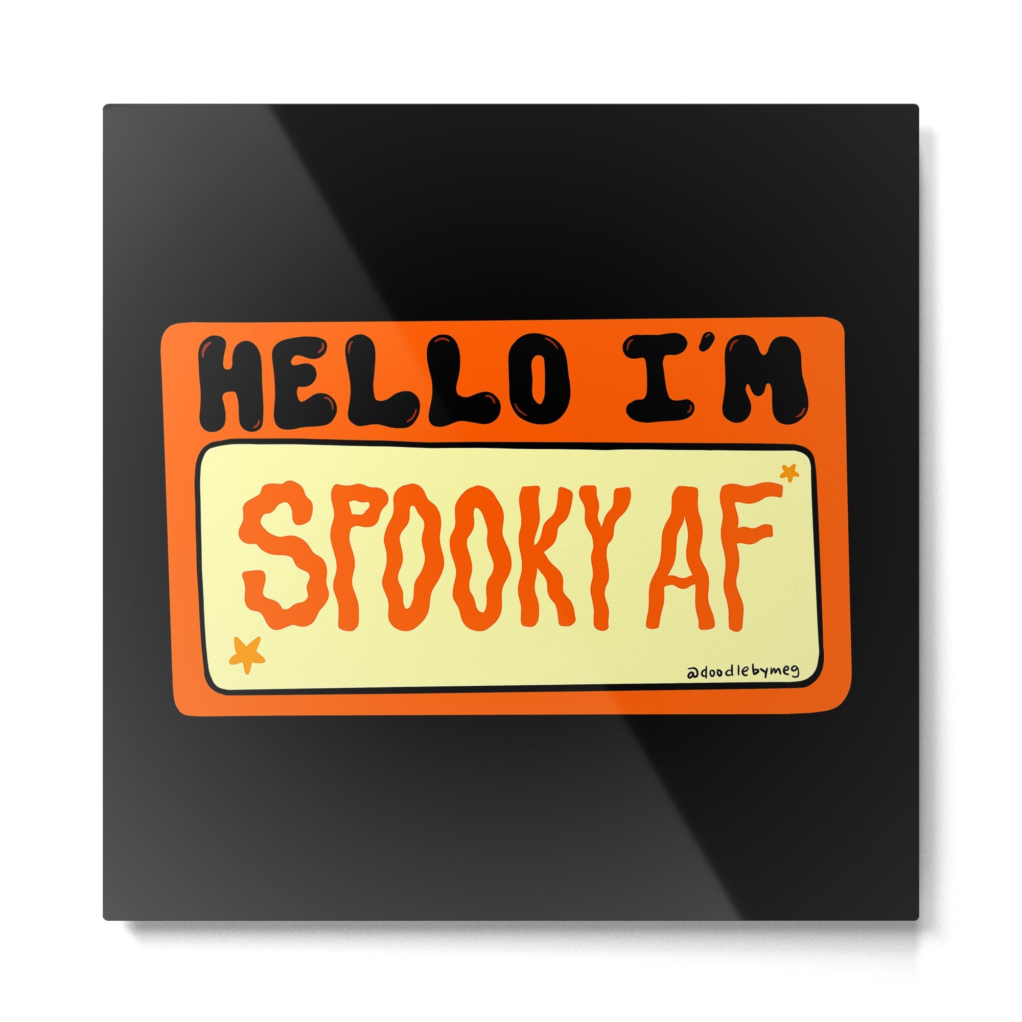 Spooky AF Metal Print | TeksDecor