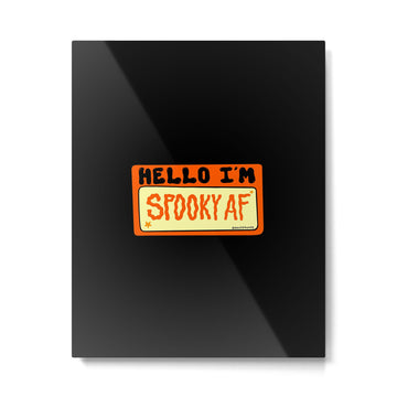 Spooky AF Metal Print | TeksDecor