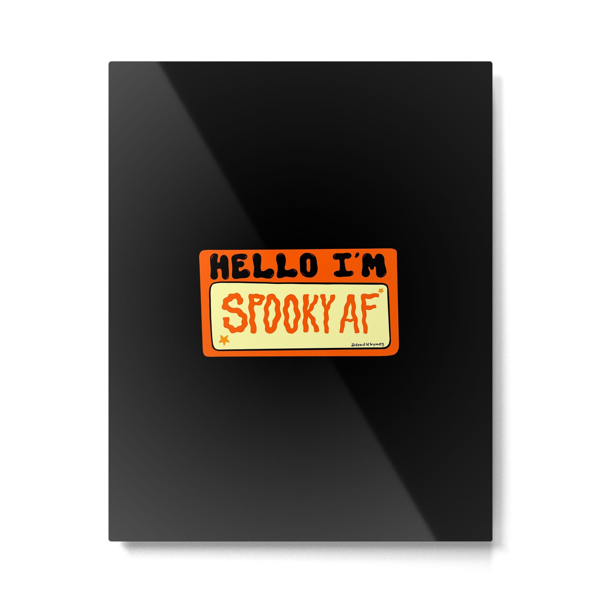 Spooky AF Metal Print | TeksDecor