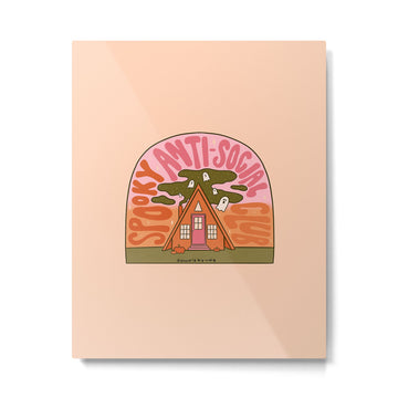 Spooky Anti-Social Club Metal Print | TeksDecor