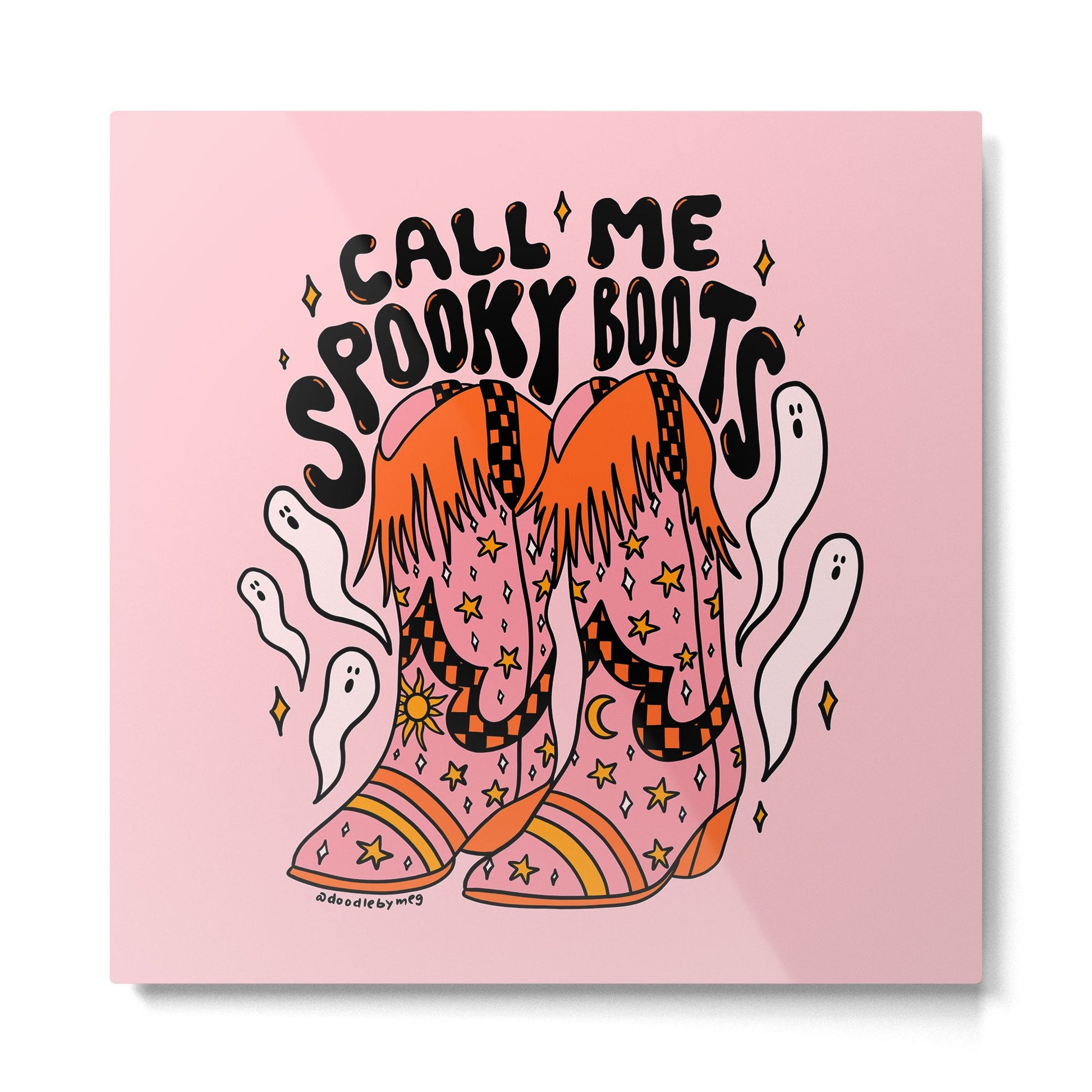 Spooky Boots Metal Print | TeksDecor