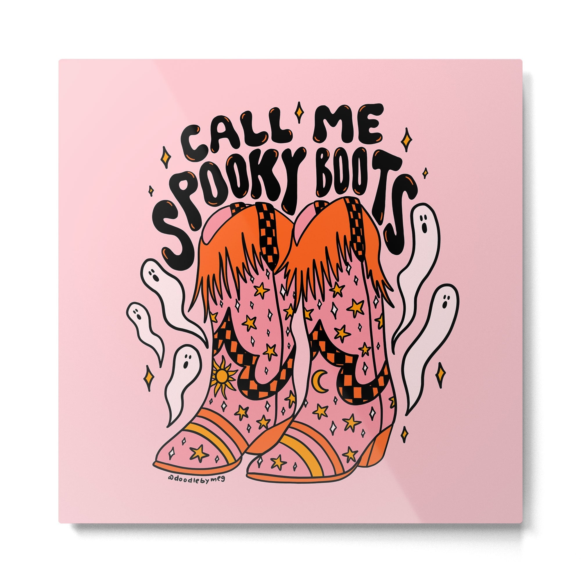 Spooky Boots Metal Print | TeksDecor