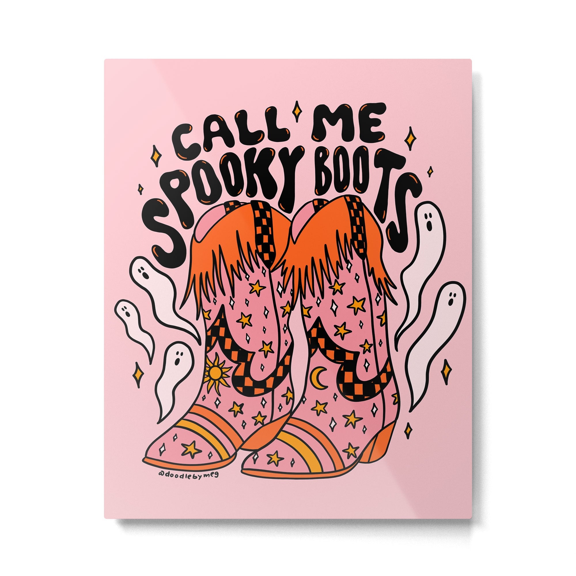 Spooky Boots Metal Print | TeksDecor
