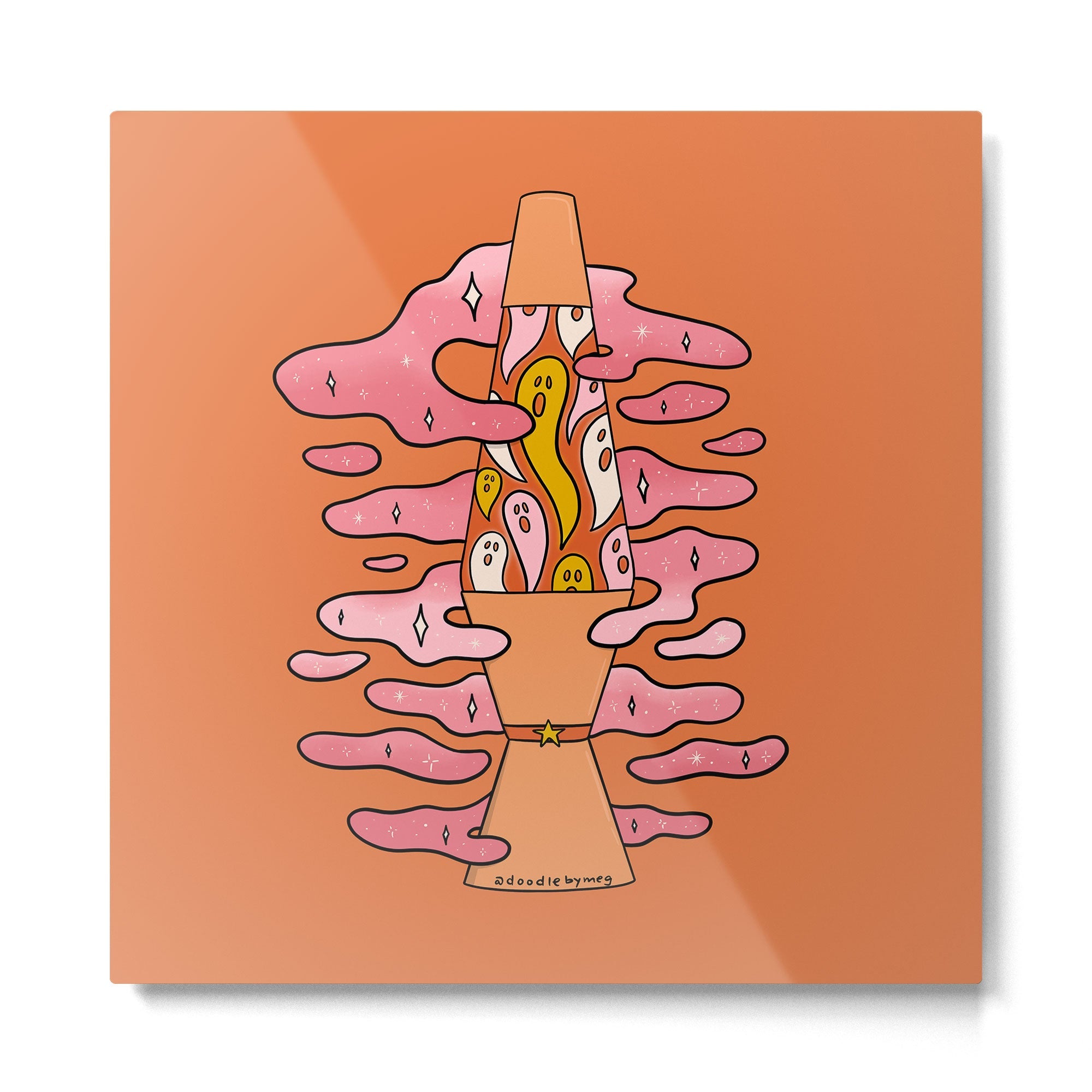 Spooky Lava Lamp Metal Print | TeksDecor