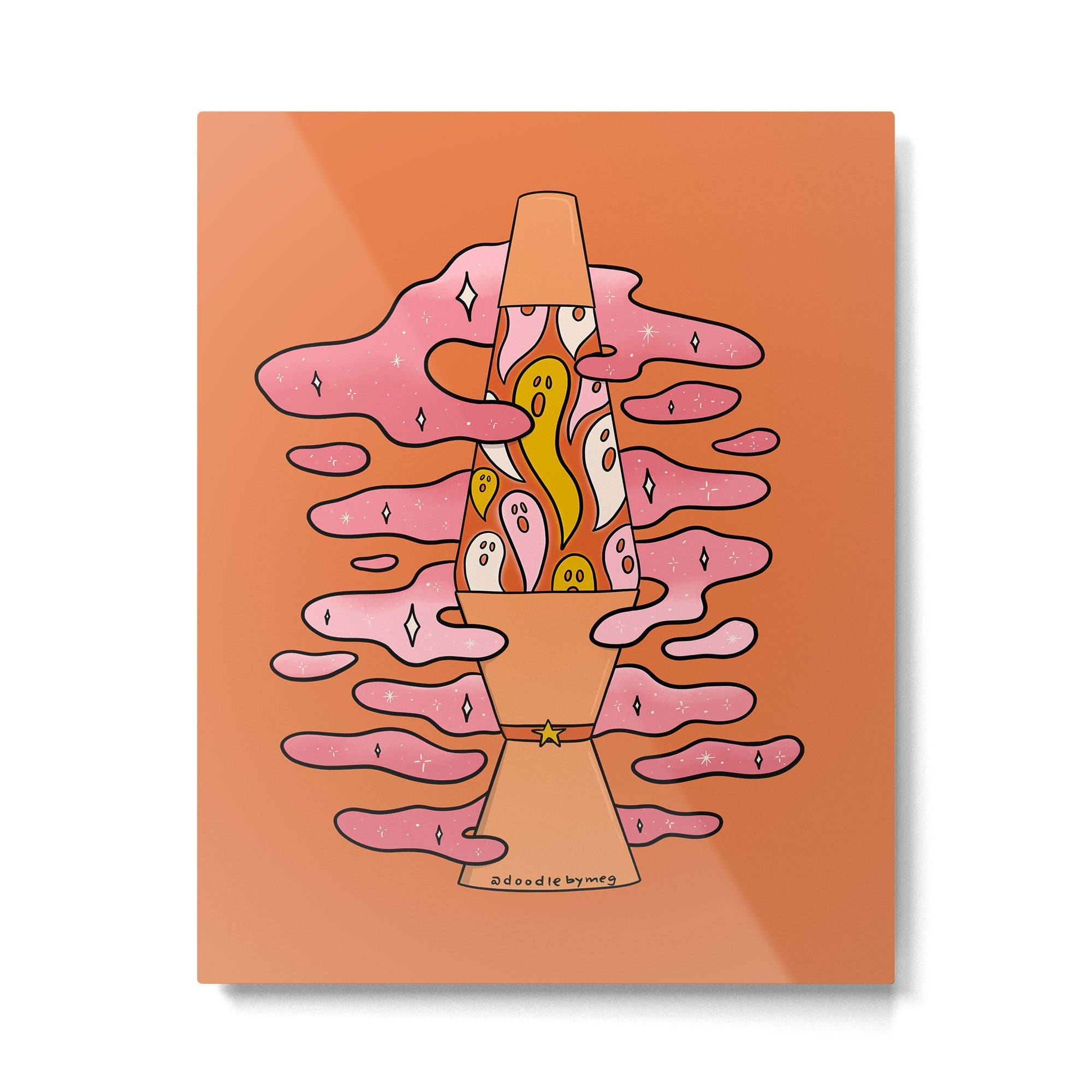Spooky Lava Lamp Metal Print | TeksDecor