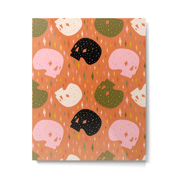 Spooky Skull Print Metal Print | TeksDecor
