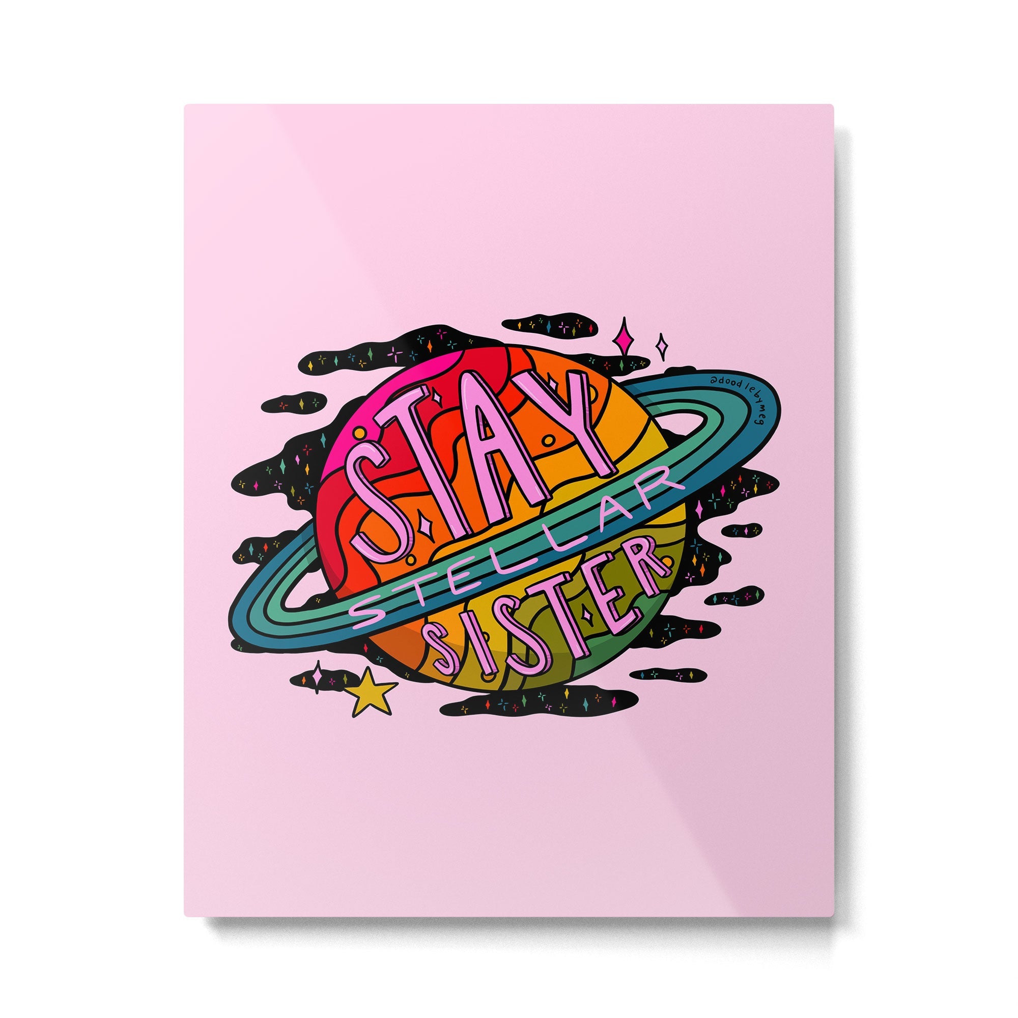 Stay Stellar Sister Metal Print | TeksDecor