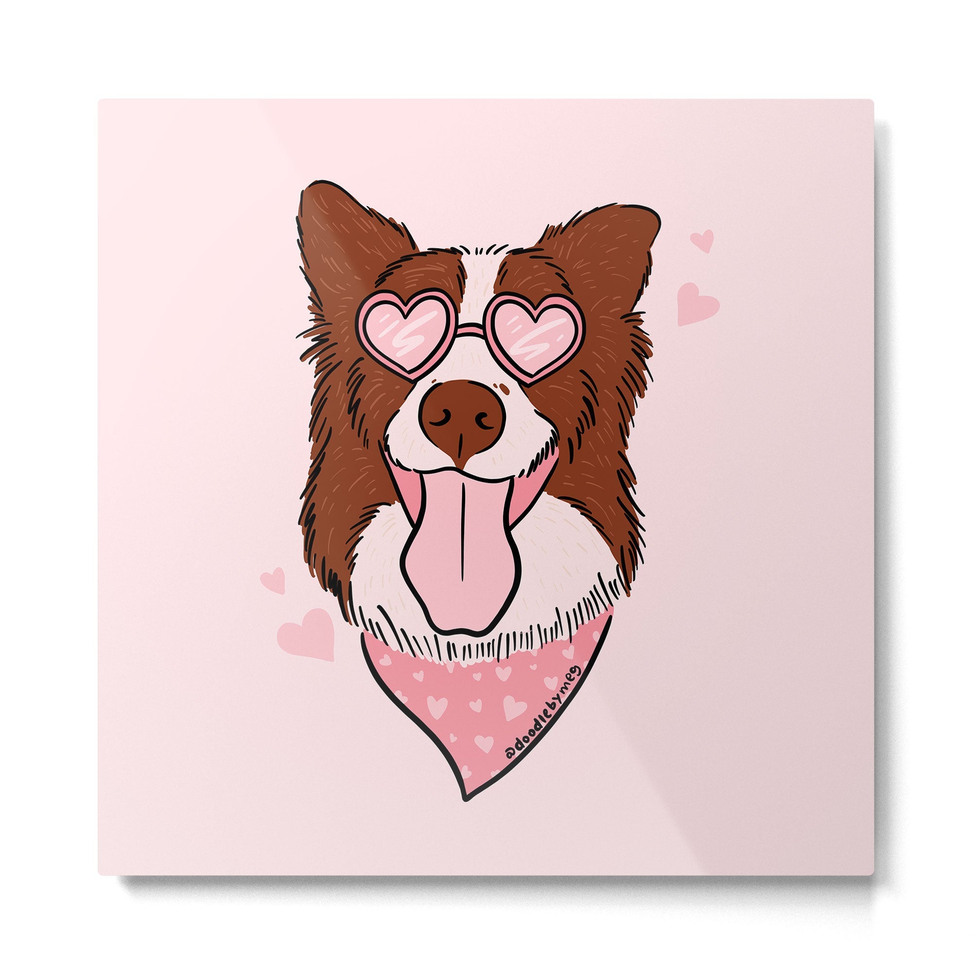 Valentine Dog Metal Print | TeksDecor