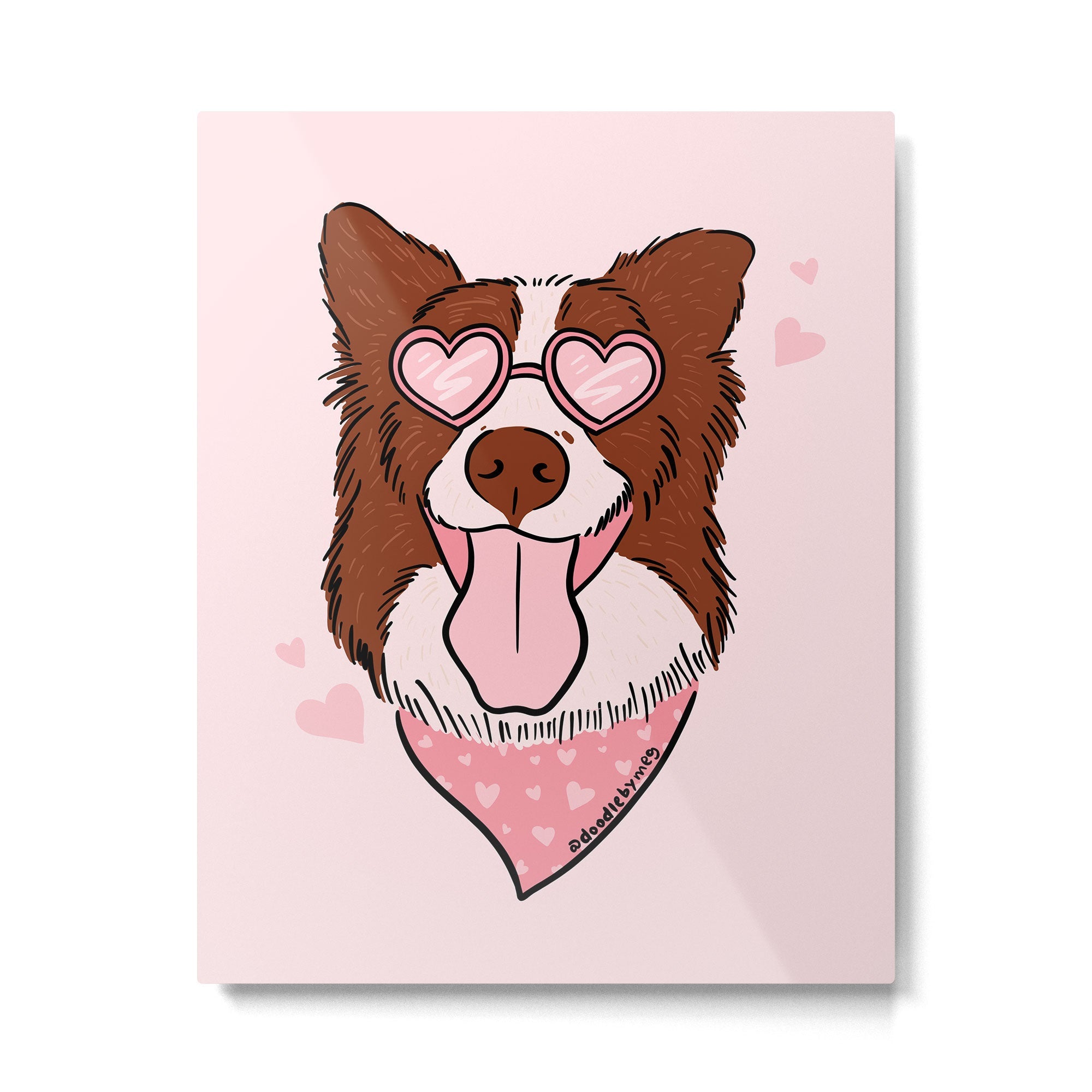 Valentine Dog Metal Print | TeksDecor