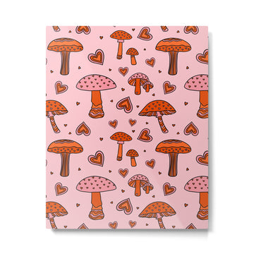 Valentine Mushrooms Metal Print | TeksDecor