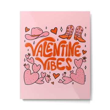 Valentine Vibes Metal Print | TeksDecor