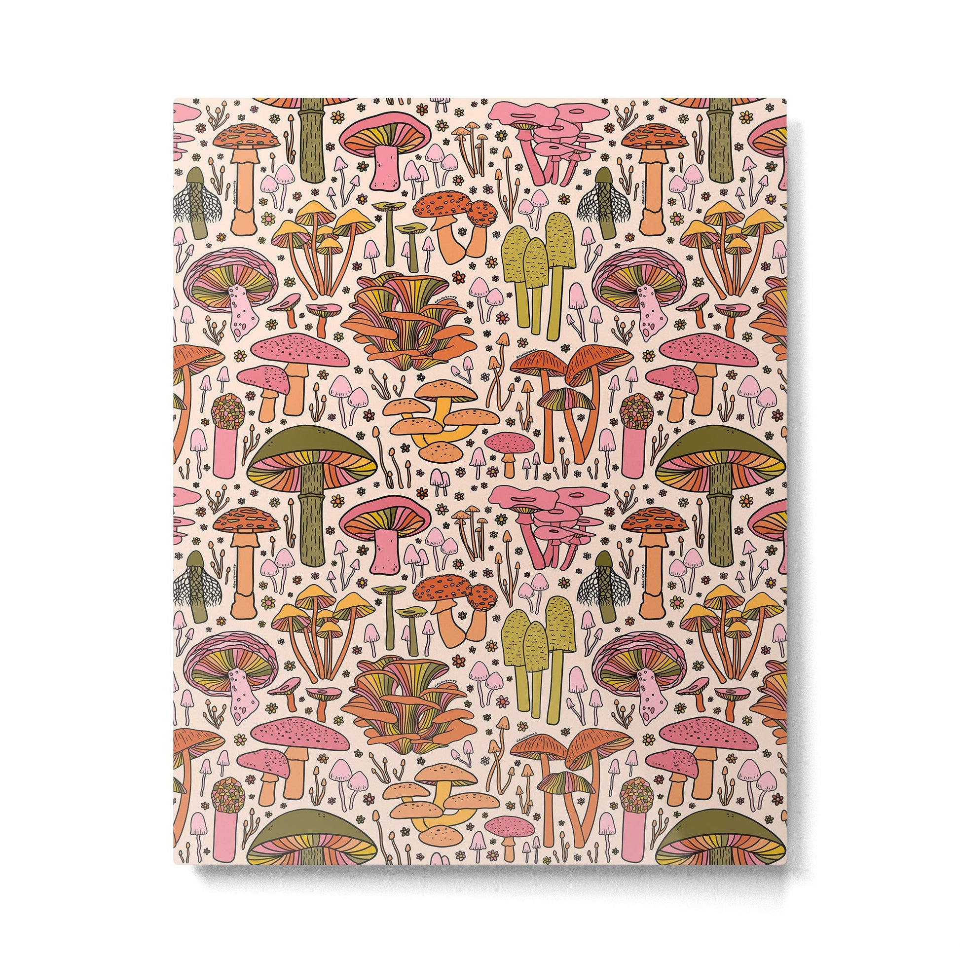 Vintage Mushroom Print Metal Print | TeksDecor