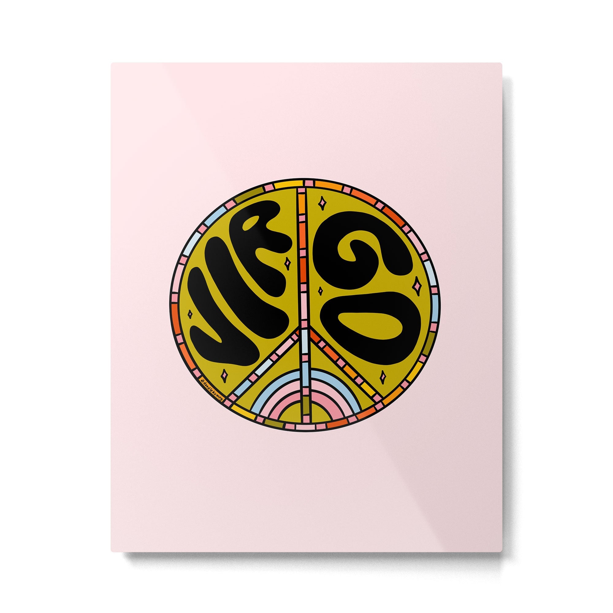 Virgo Peace Sign Metal Print | TeksDecor