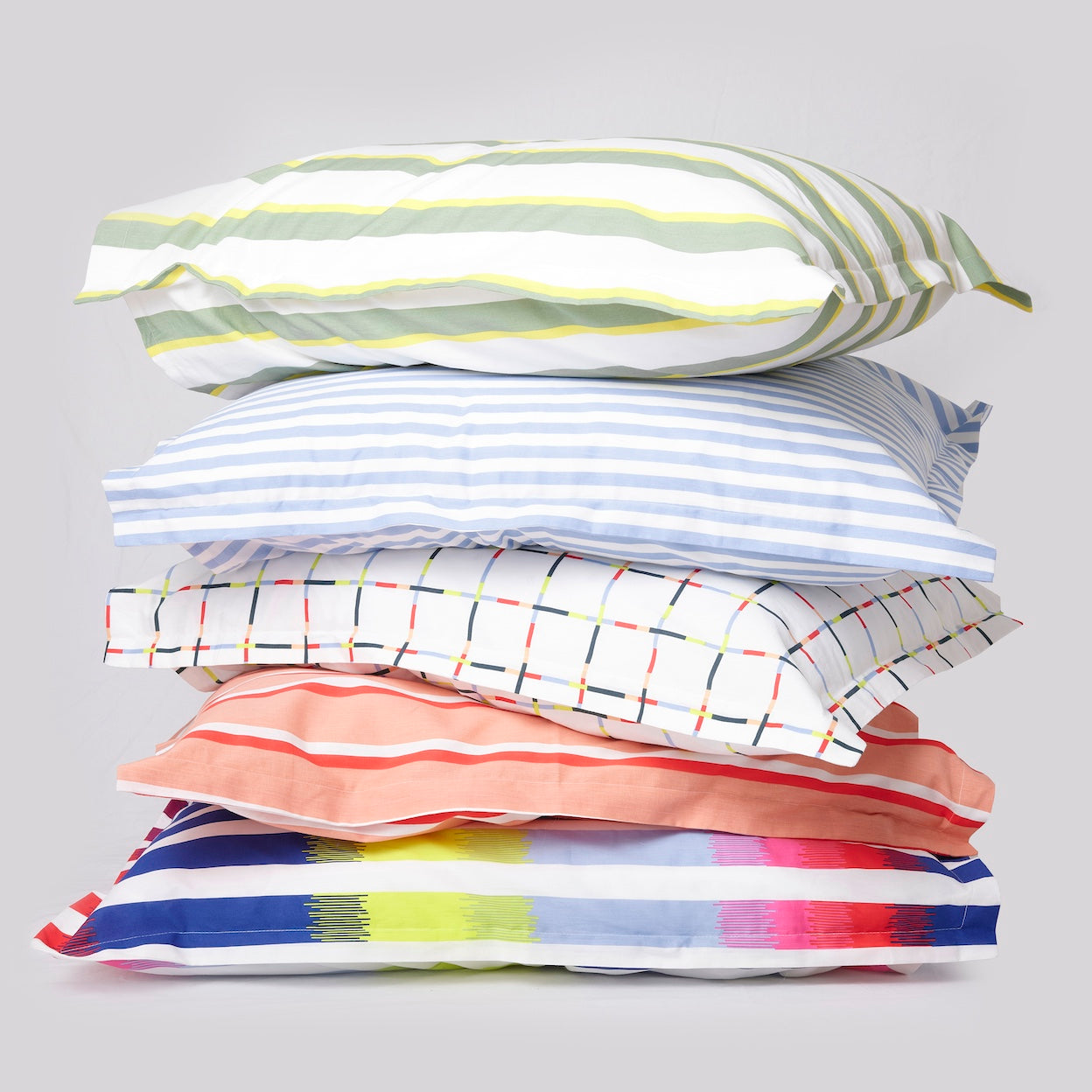 Double Stripe Brushed Cotton Duvet Cover Set