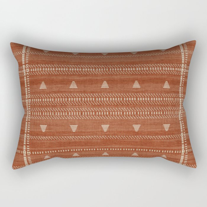 Heddle in Rust Rectangular Pillow