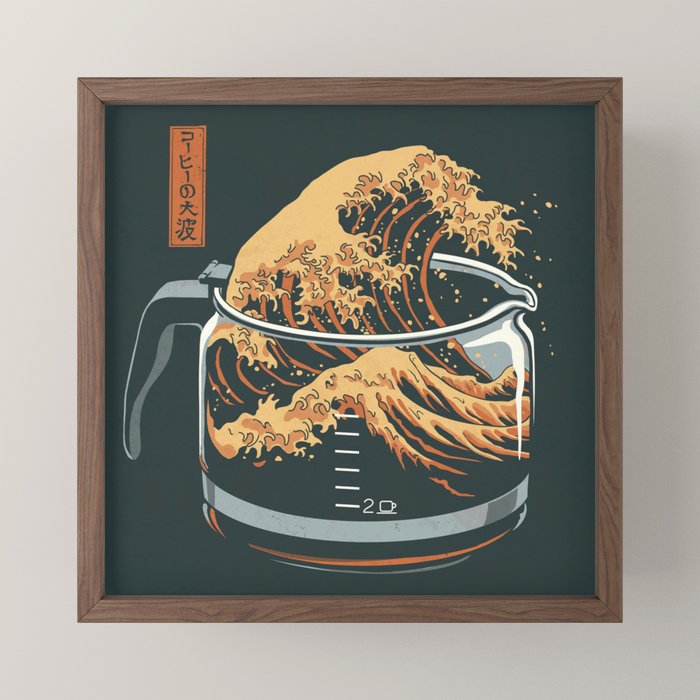 The Great Wave of Coffee Mini Art Print