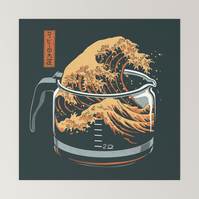 The Great Wave of Coffee Mini Art Print