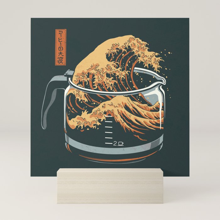 The Great Wave of Coffee Mini Art Print