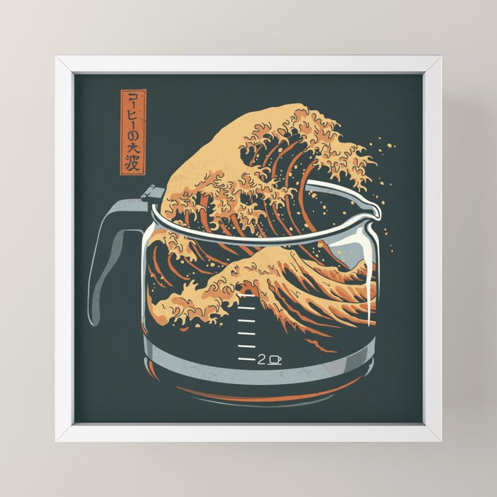 The Great Wave of Coffee Mini Art Print