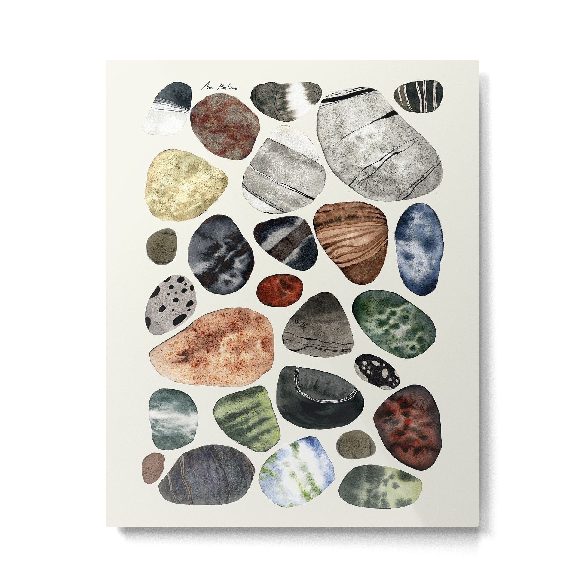 beach pebbles Metal Print | TeksDecor