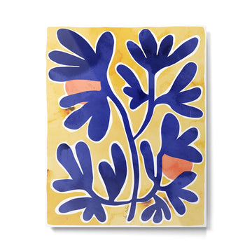 Inspiration Matisse blue leaves Metal Print | TeksDecor