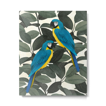 Parrots and jungle II Metal Print | TeksDecor