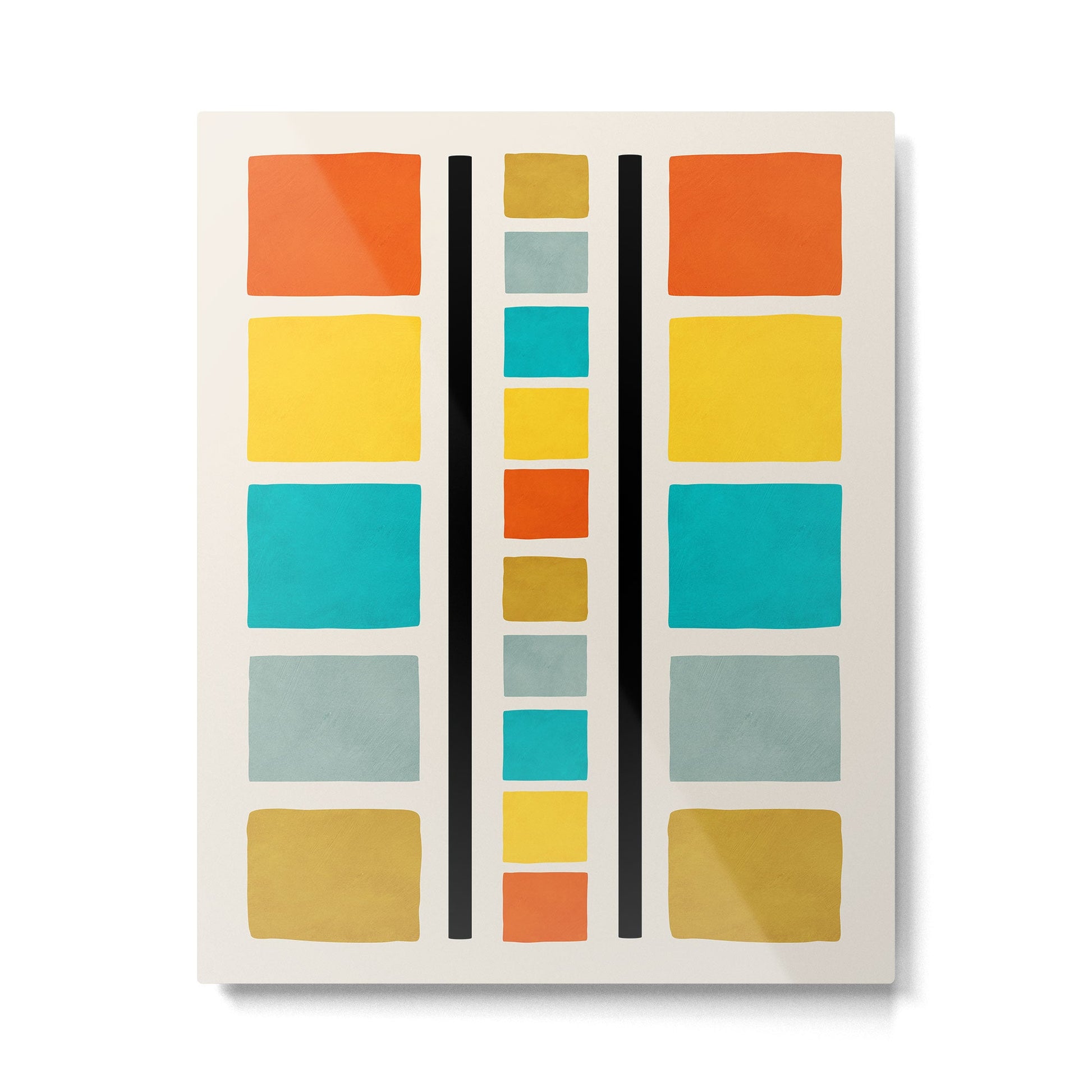 Colorful Minimalist Abstract Bright Colors I Metal Print | TeksDecor