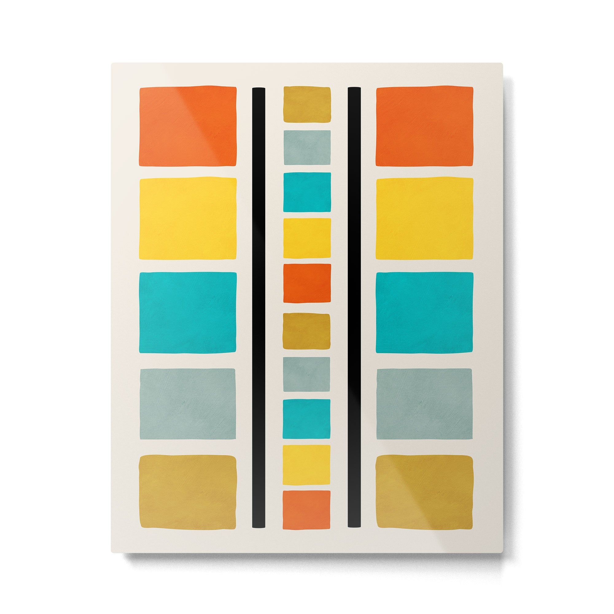Colorful Minimalist Abstract Bright Colors I Metal Print | TeksDecor
