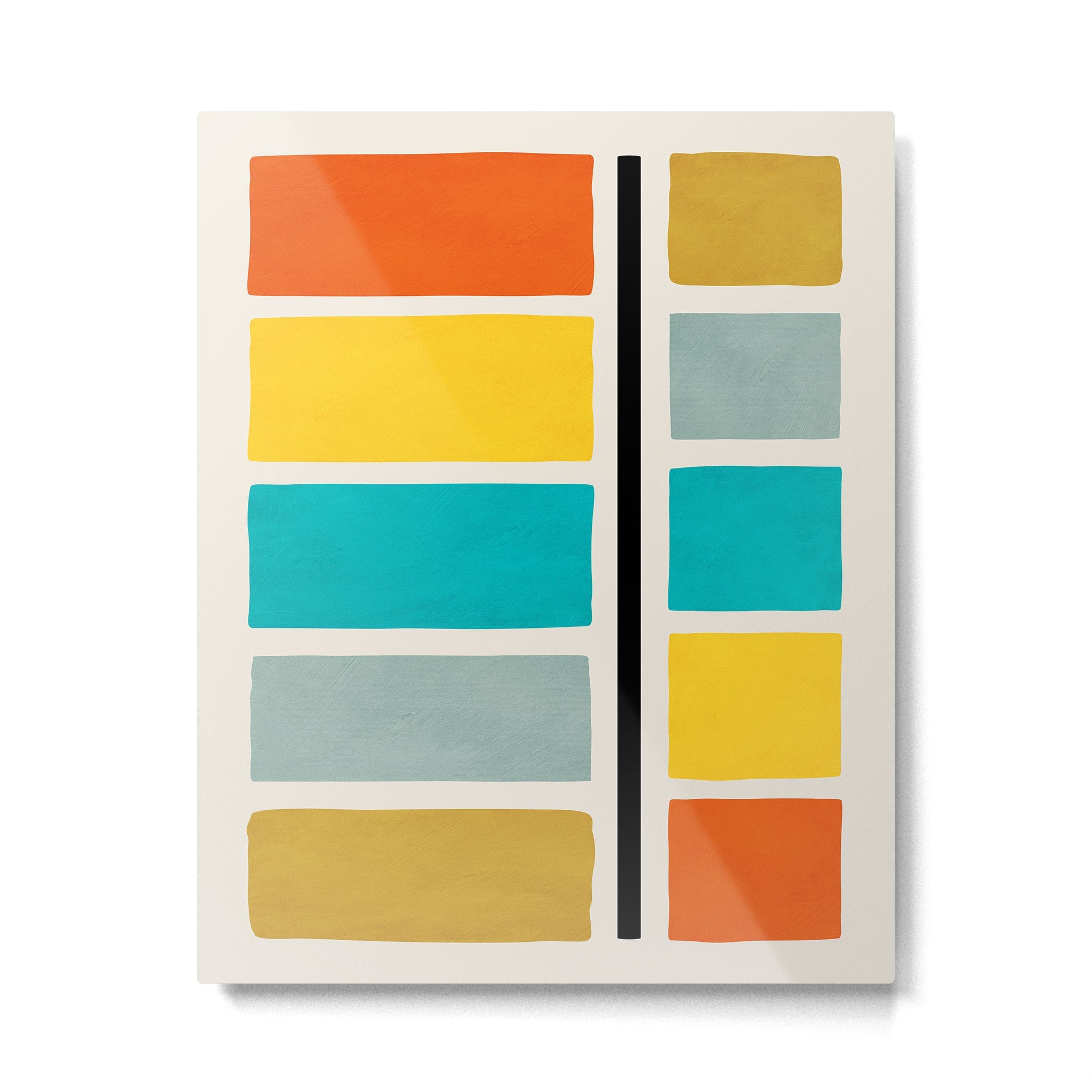 Colorful Minimalist Abstract Bright Colors II Metal Print | TeksDecor
