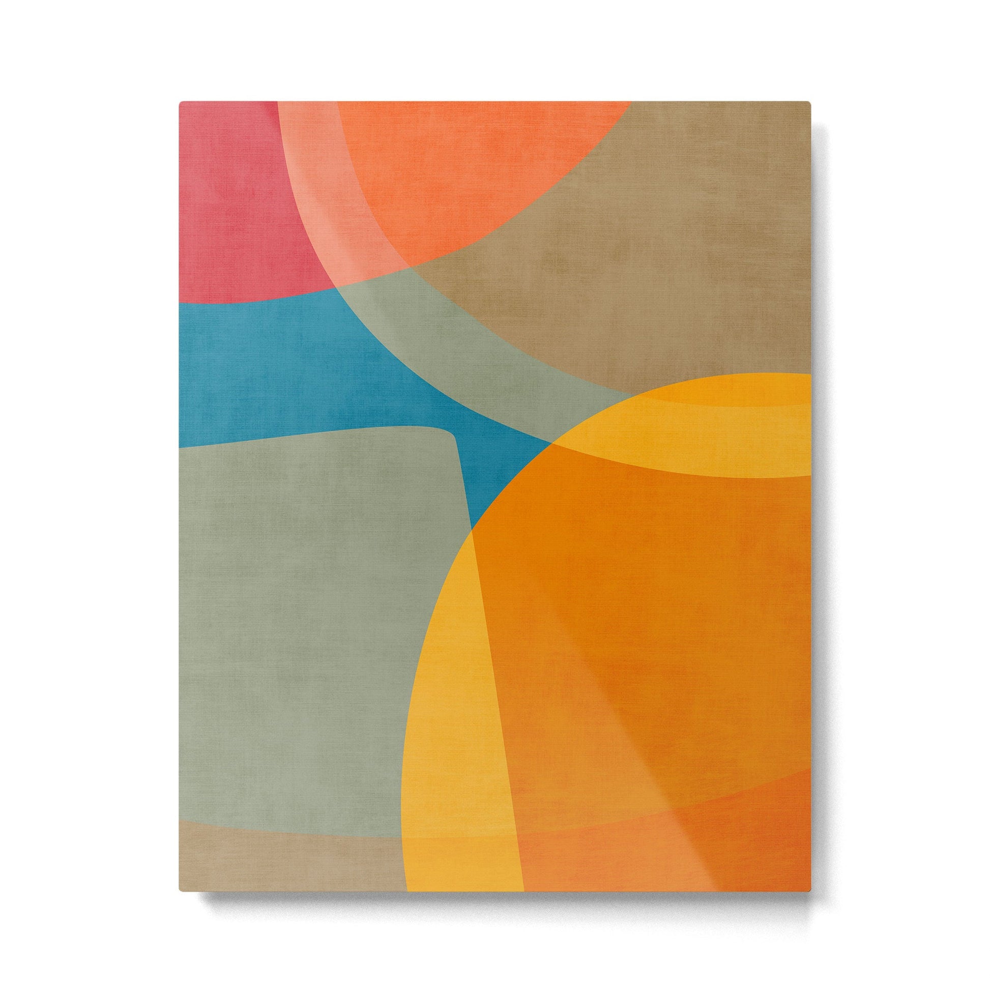 Colorful Modern Abstract Art IV Metal Print | TeksDecor