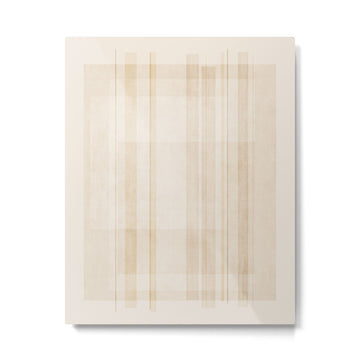 Minimalist Beige Neutral Abstract Lines 02 Metal Print | TeksDecor