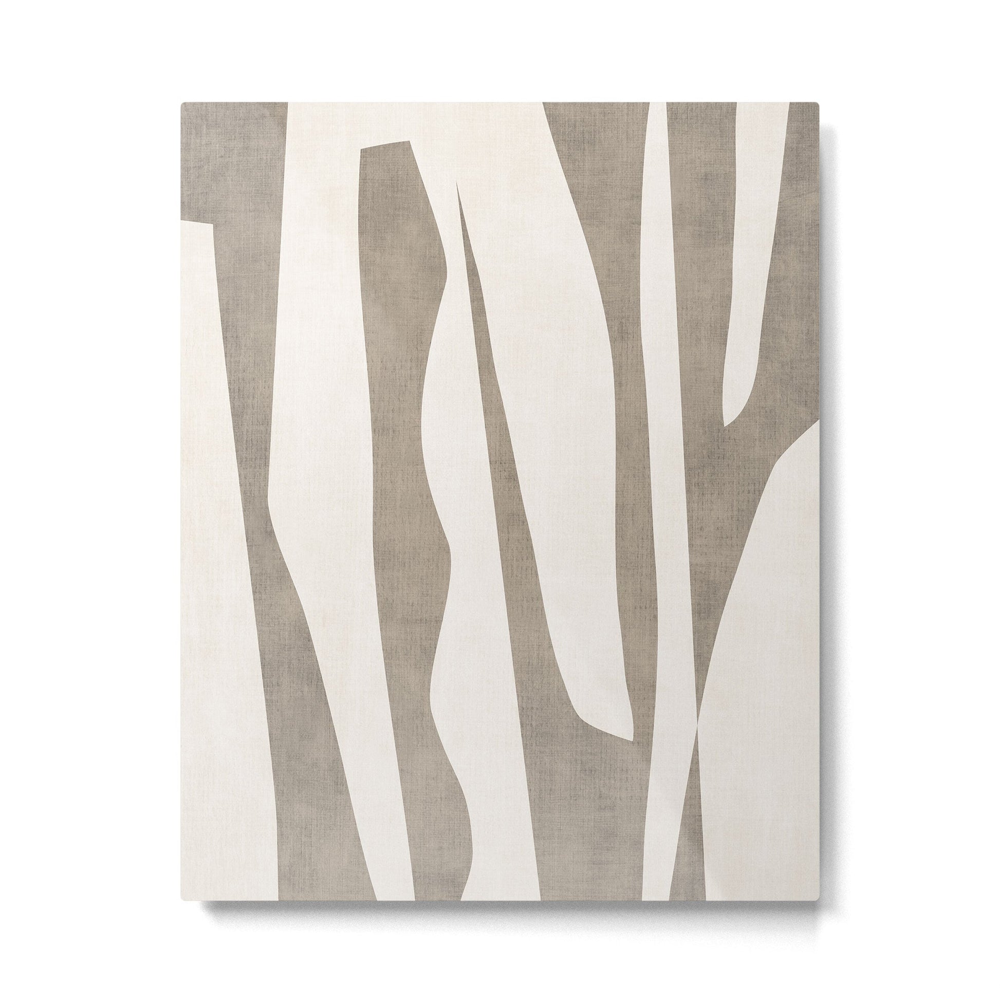 Minimalist Neutral Beige Cream Abstract  Metal Print | TeksDecor